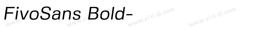 FivoSans Bold字体转换